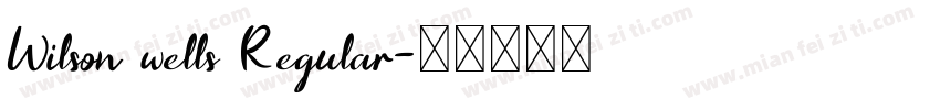 Wilson wells Regular字体转换